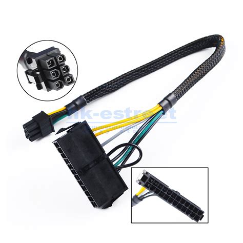 24 Pin To 6 Pin Atx Psu Power Adapter Cable For Dell Motherboard With 6 Pin Port Ebay