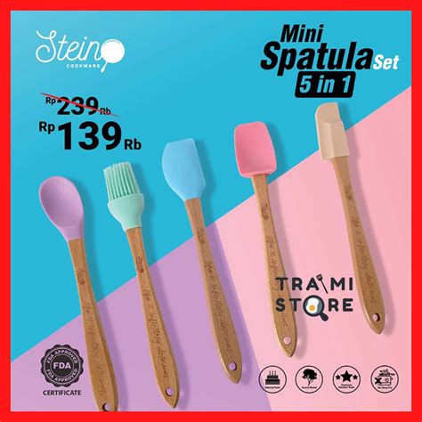 Jual Stein Cookware Mini Spatula Set Silicone Stein In Peralatan