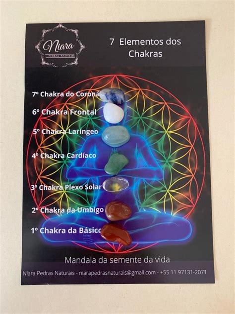 Kit Alinhamento Dos Chakras No Elo Niara Pedras Naturais C