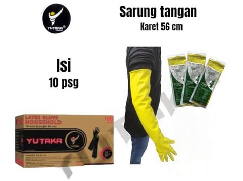 Jual Sarung Tangan Karet Cm Warna Kuning Minimum Psg Murah