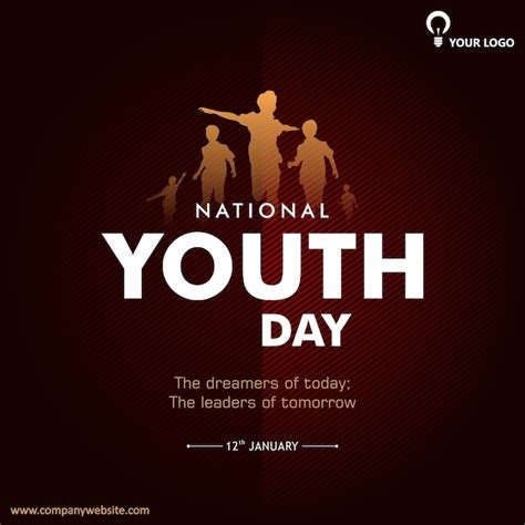 Premium Vector Happy National Youth Day Social Media Banner