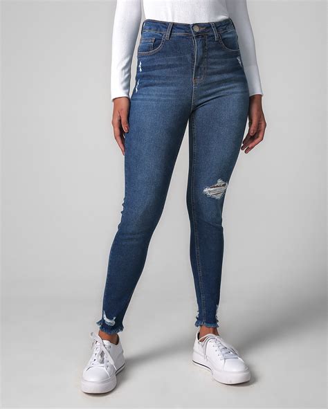 Riachuelo Calça Jeans Feminina Skinny Cintura Alta Denim Médio Pool