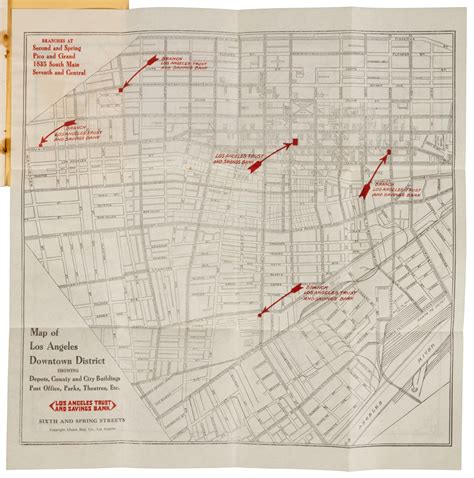 Map of Los Angeles Downtown District [& on verso:] Clason's Map of the ...