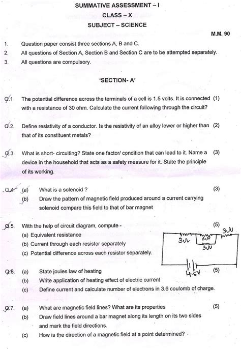 Class 10 Science 2023 Question Paper Cbse Image To U