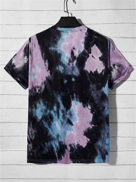 Manfinity EMRG Uomo Maglietta Tie Dye Scheletro Con Stampa Mano SHEIN