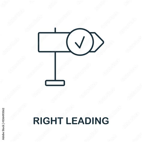 Right Leading Icon Line Style Symbol From Productivity Icon Collection