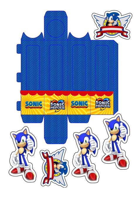 Sonic Para Imprimir E Montar - Kit Festa Sonic Heroes para imprimir 23 | Festa sonic, Festas de ...