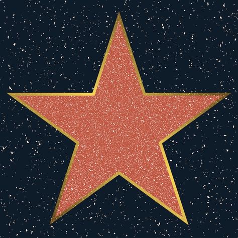 Hollywood walk of fame star Vector | Premium Download