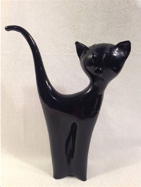 This Item Is Unavailable Etsy Vintage Cat Figurines Black Cat Cat Statue