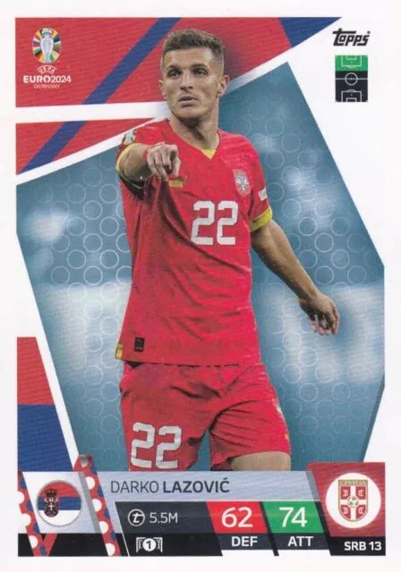 Topps Match Attax Trading Card Fu Ball Euro Srb Darko Lazovic