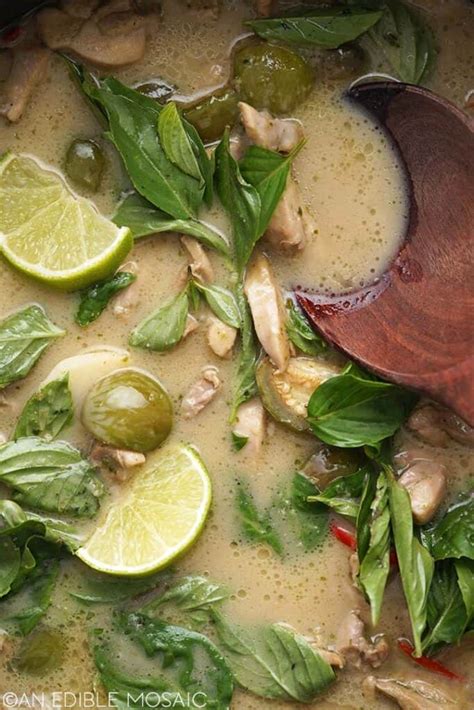 Authentic Thai Green Curry With Chicken Kaeng Kiew Waan Kai An Edible Mosaic™