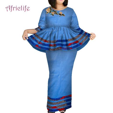 Robe Fabric African Women Skirt Suit Plus Size Pleated Summer Popular