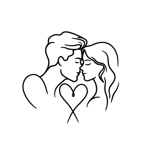 Premium Vector Outline Graphic Of Love Couple Isolated Background Symbol