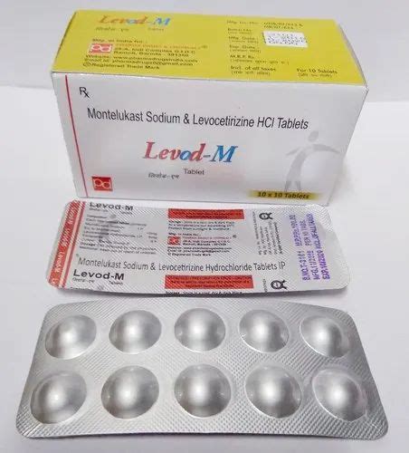 Tablet Levod M Tab Montelukast Sodium Levocetirizine HCI Tablets For