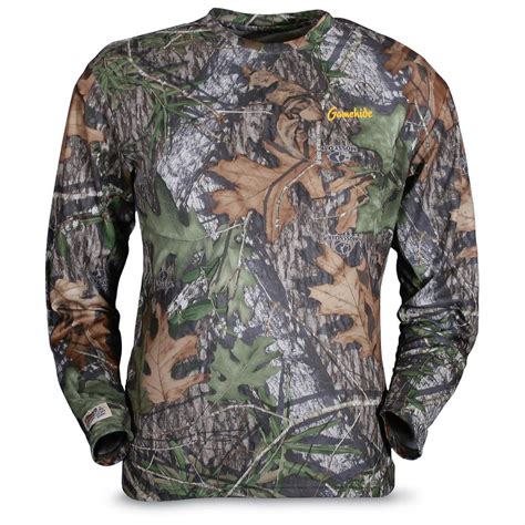 Mens Gamehide Elimitick Long Sleeve Camo Tech Shirt 232217 Camo