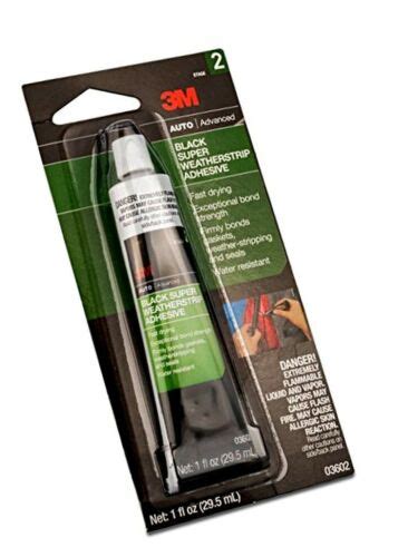 3m Black Super Weatherstrip Adhesive 03602 1 Oz 1 Oz Retail