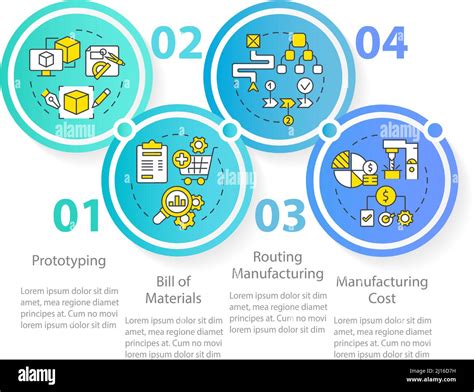 Modèle d infographie sur les étapes de production Image Vectorielle