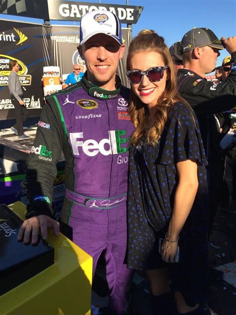 Denny Hamlin and Jordan Fish in victory lane | Denny hamlin, Joe gibbs ...