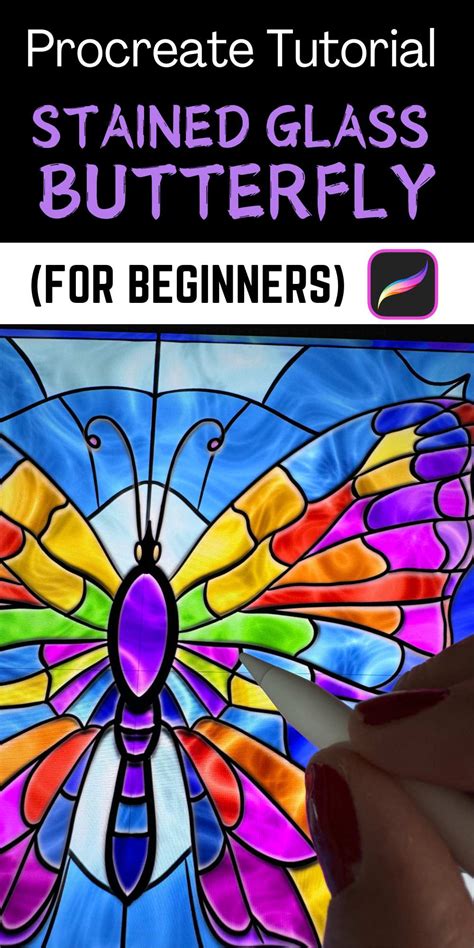 Let S Make Magic Your Guide To Creating A Procreate Stained Glass Butterfly Artsydee