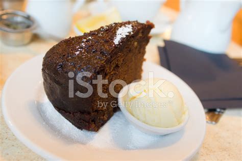 Sticky Ginger Cake With Icecream Stock Photo | Royalty-Free | FreeImages