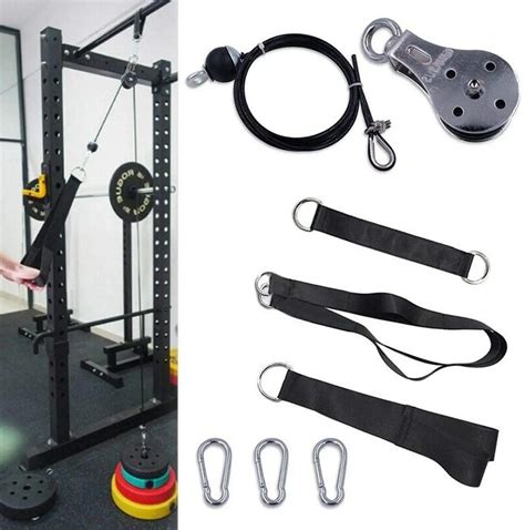 Fitness Diy Pulley Cable Machine System Arm Triceps Biceps Hand Strength Training Rope