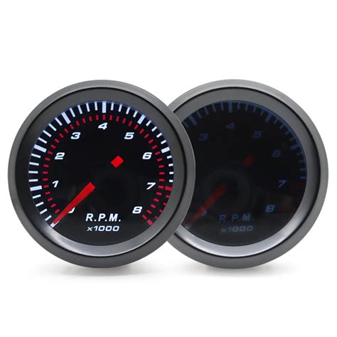 Mm Smoke Lens Auto Tachometer White Led Rpm Meter Car Gauge