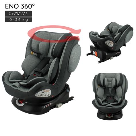 Siège auto pivotant ENO 360 isofix gris Made in Bébé