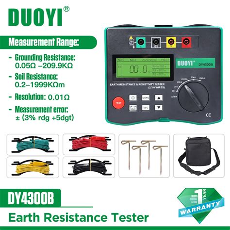 Duoyi Probador Digital De Tierra Dy B Resistencia Al Suelo Mosc Ohm