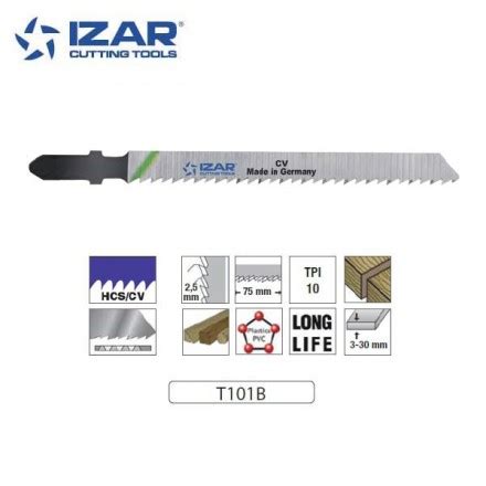 Lame De Scie Sauteuse Izar T101B Coupe Propre 100mm TPI10 X3 HD