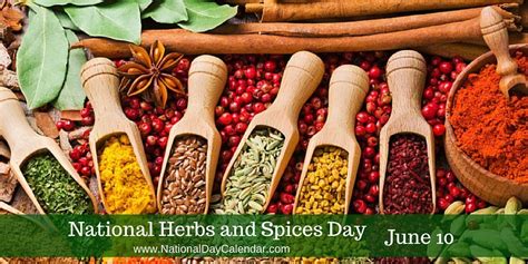 National Herbs And Spices Day June 10 Herbs And Spices Spices 10 Things