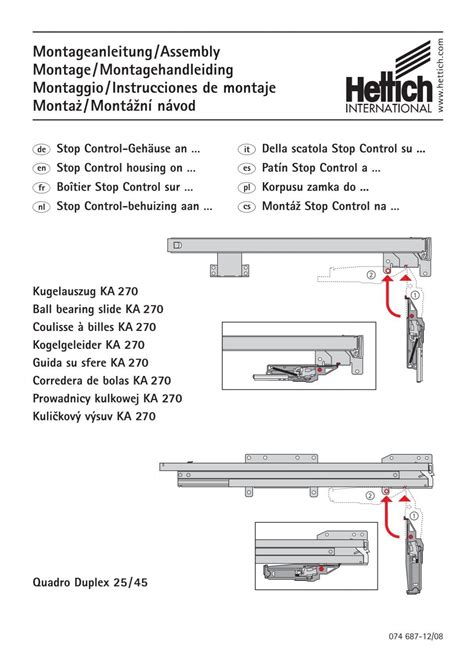 Montageanleitung/Assembly Montage/Montagehandleiding ... - Hettich