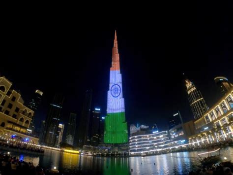 Indian Flag At Burj Khalifa Day After Video Of Pakistani Meltdown On