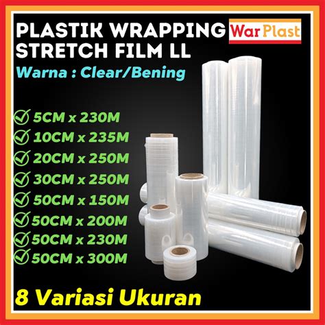 Jual Plastik Wrapping Stretch Film 5cm Bening Clear Tebal Lengket