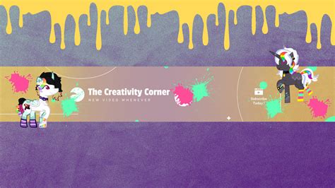 The Creativity Corner New Yt Banner By Izzysingz On Deviantart