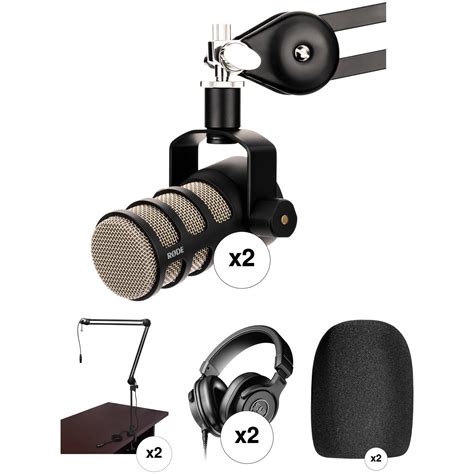 RODE PodMic Dynamic Podcasting Microphone Kit with 2 Broadcast