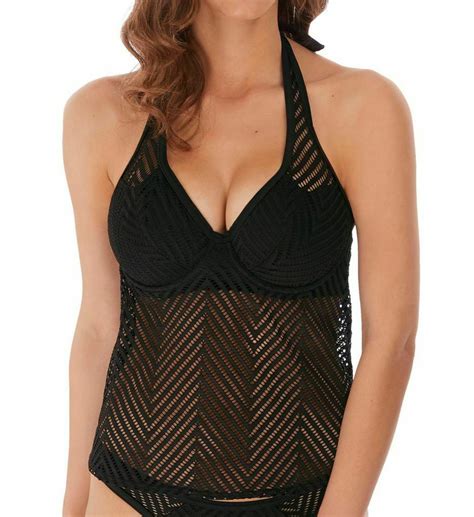 Freya Night Urban Underwire Tankini Swim Top Us 36i Uk 36g Swimwear