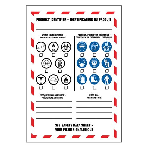 Accuform Lzw Bilingual Safety Label In L X In W Whmis