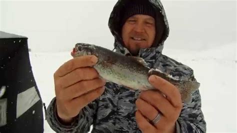 Ice Fishing For Kokanee Salmon And Arctic Char On Lake Dillonwith