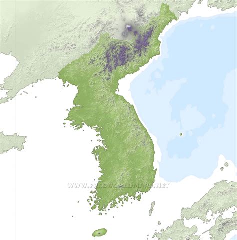 Korean Peninsula Map Outline