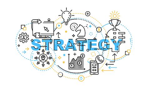 modern thin contour  design concept banner  strategy set stock