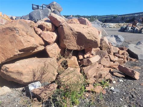 Sandstein Rot Naturgebrochen Bis 3t BollerRocks