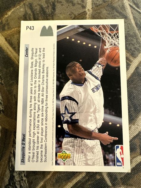 Shaquille O Neal 1992 93 Upper Deck Future Force McDonald S RC P43