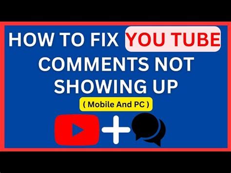 How To Fix YouTube Comments Not Showing Up Easy And Quick Fix YouTube