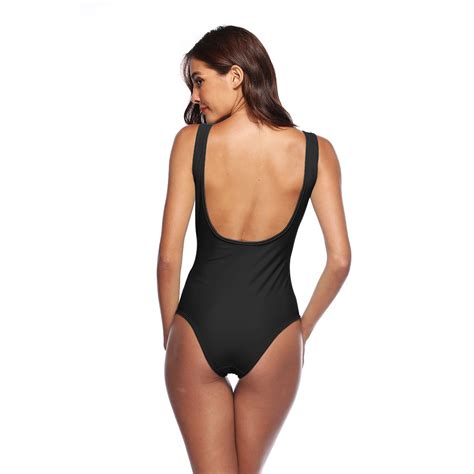 2019 Women S Acrylic Bikini One Piece Swimsuit Women S Solid Color Sexy