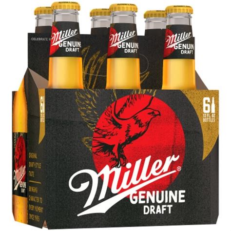 Miller Genuine Draft American Lager Beer 6 Bottles 12 Fl Oz Smiths Food And Drug