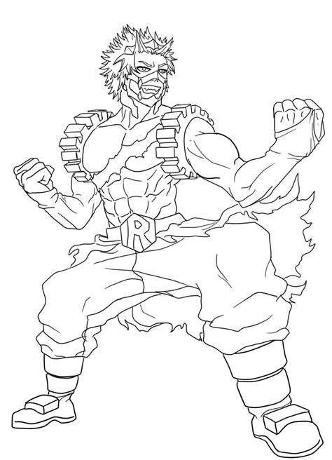 Kirishima Coloring Page Coloring Pages 🎨