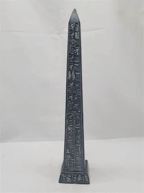 Ancient Egyptian Obelisk With Hieroglyphs Inches Tall Replica La