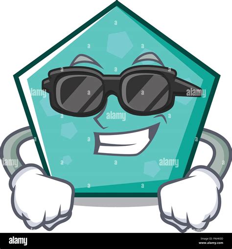 Super Cool Pentagon Character Cartoon Style Stock Vector Image Art