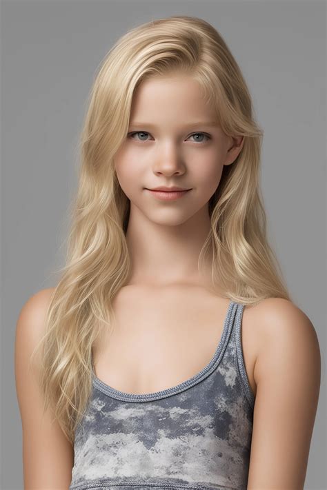 Photorealistic Blonde Tween Smirkin Gallery Stablecog