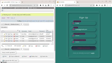 Part 2 Database Connection Of Registration Form And Login Redirect To